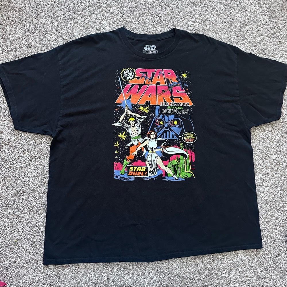 Star Wars Comic style Darth Vader Luke Skywalker duel shirt